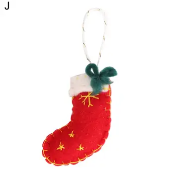 Privlačna Šal Lutka Naselitve Obliko Božično Drevo Ornament Božič Obesek Počutil Krpo Dekorativni