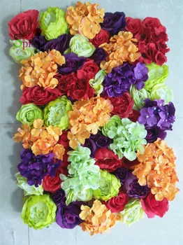 SPR Brezplačna Dostava 10pcs/veliko mix barve Umetno rose peony hydrangea cvet steno poroko ozadje umetno cvetlični aranžma