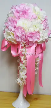 SPR Poroko Cesti vodi Cvetje, Poročni rekviziti simulacije umetne svile cvet poročno dekoracijo Svečnik cvetje žogo